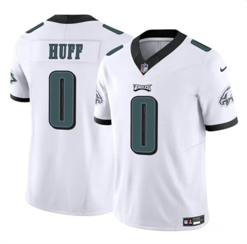 Men's White Philadelphia Eagles #0 Bryce Huff 2024 F.U.S.E Vapor Untouchable Limited Stitched Football Jersey